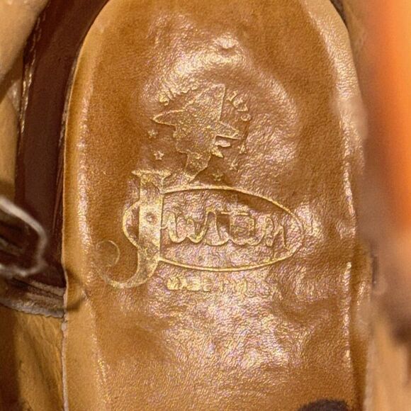 NWOB JUSTIN Western TAN Cowboy Boots Size 10.5 main image 5